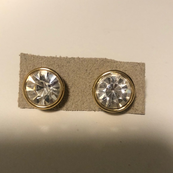 kate spade Jewelry - Kate spade gold and clear oversized stud